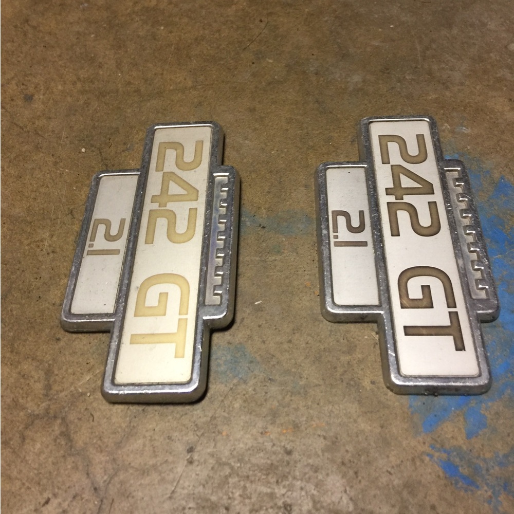 Volvo 240 242 GT Badges Fender Emblems OEM Rare